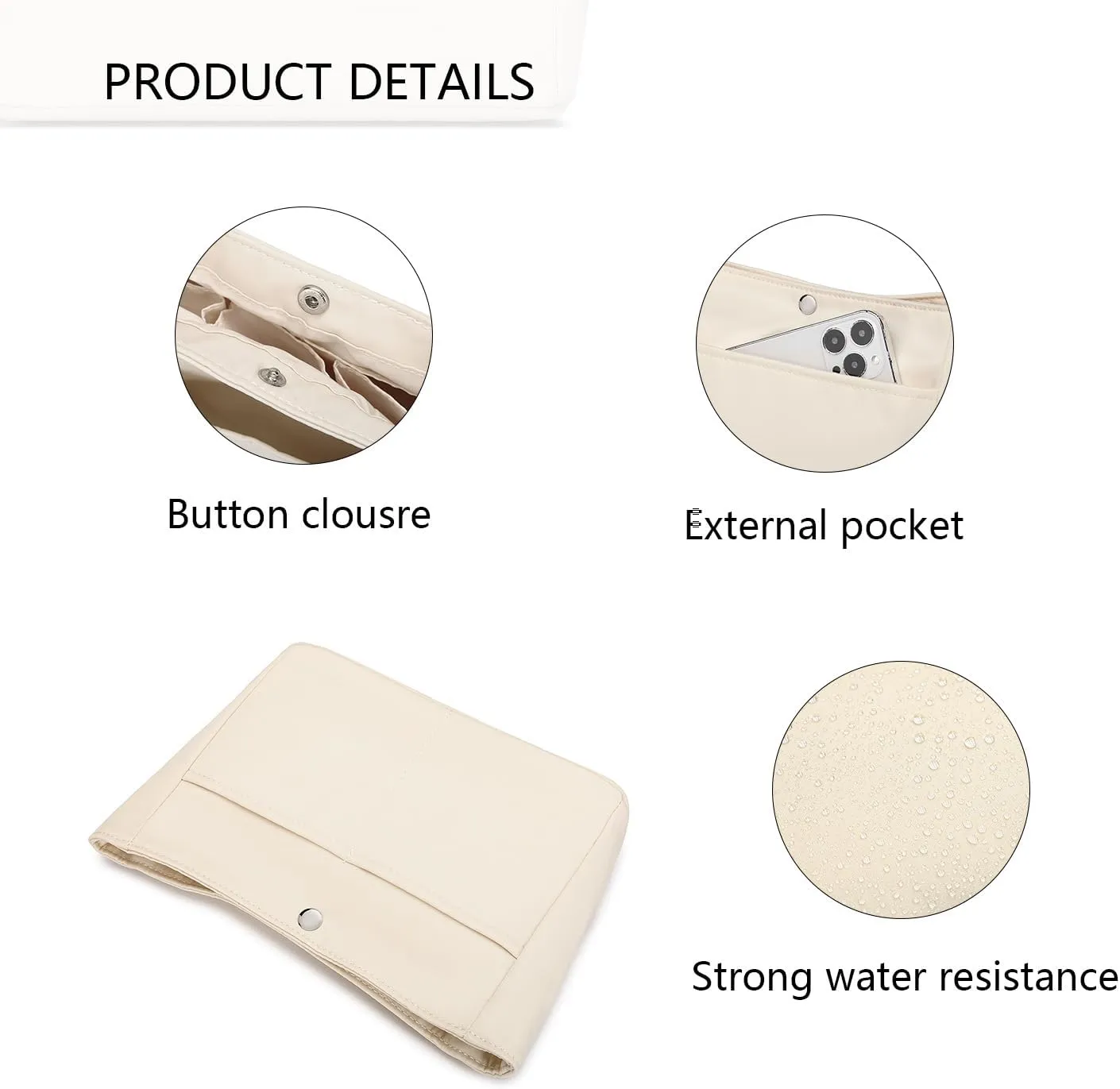YONEBN waterproof Storage Bag Lightweight Large Capacity nylon Bag Inner Bag Handbag Organizer