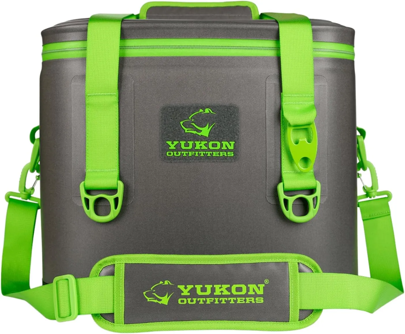 Yukon Outfitters 30 Can Tech Cooler Bag, 54-Liter Durable TRU Welded Leakproof Insulated Outdoor Camping Boating Meal & Drink Lunchbox w/Airtight Zippers, Padded Carry Handle & Shoulder Strap