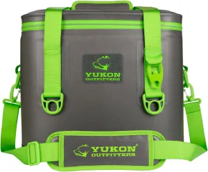 Yukon Outfitters 30 Can Tech Cooler Bag, 54-Liter Durable TRU Welded Leakproof Insulated Outdoor Camping Boating Meal & Drink Lunchbox w/Airtight Zippers, Padded Carry Handle & Shoulder Strap