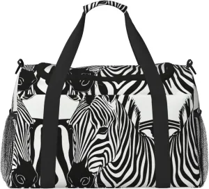 Zebra Print print Weekender Overnight Carry On Bag Gym Luggage Bag Duffel Bag for Travel Women