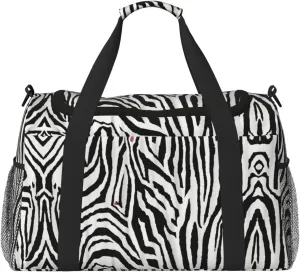 Zebra Print print Weekender Overnight Carry On Bag Gym Luggage Bag Duffel Bag for Travel Women