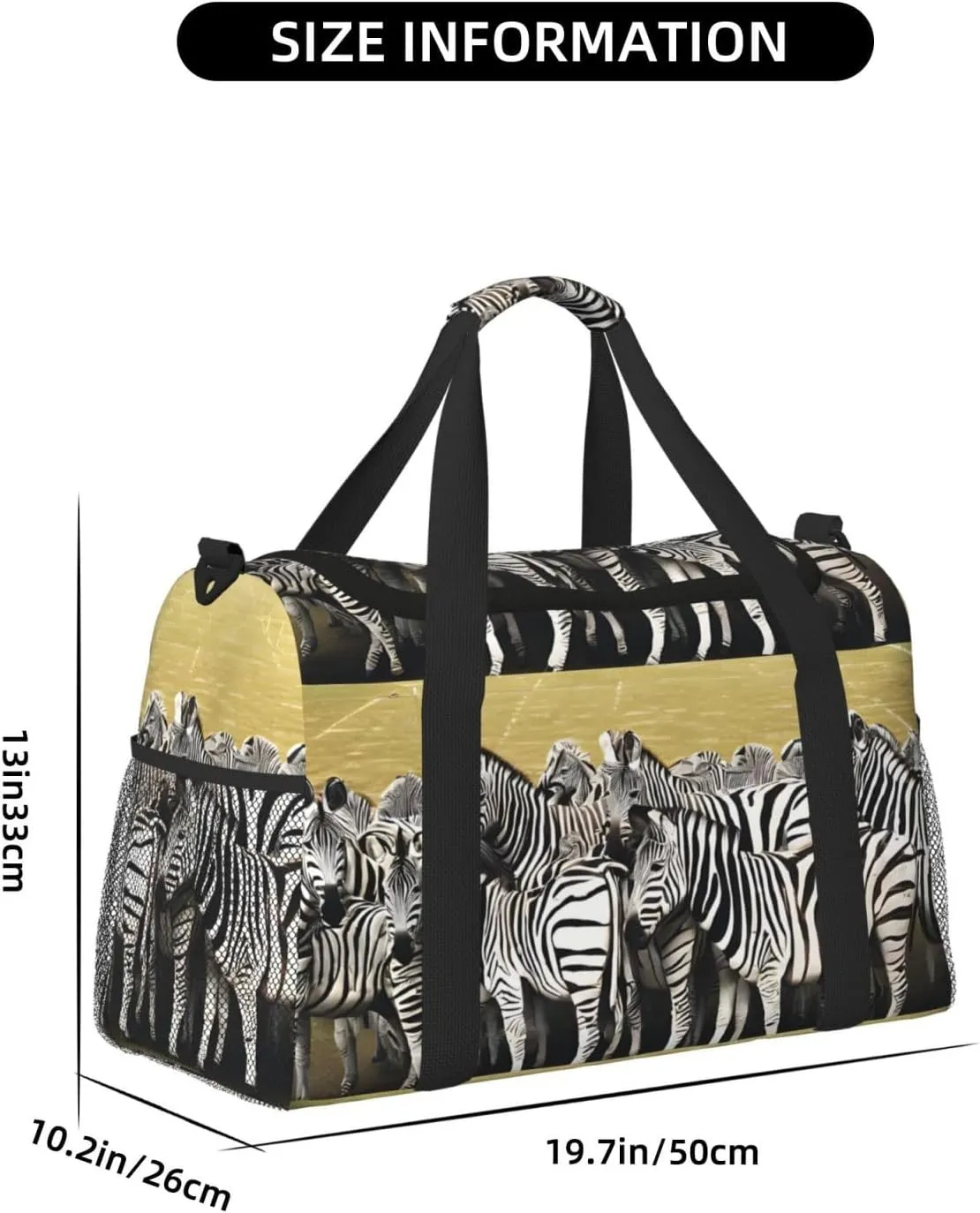 Zebra Racetrack Durable Portable Crossbody Travel Bag, A Good Companion For Long-Distance Travel