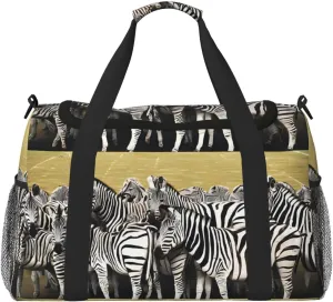 Zebra Racetrack Durable Portable Crossbody Travel Bag, A Good Companion For Long-Distance Travel
