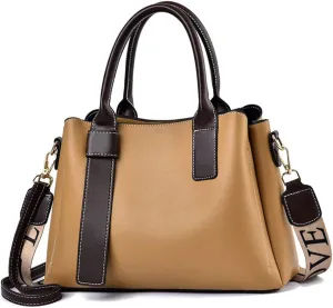 ZiMing Women Handbags Satchel Bags Vegan Leather Shoulder Bag Top Handle Tote Bag Stylish Zipper Purse for Minimalist Ladies