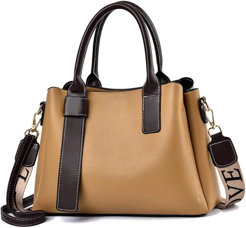 ZiMing Women Handbags Satchel Bags Vegan Leather Shoulder Bag Top Handle Tote Bag Stylish Zipper Purse for Minimalist Ladies